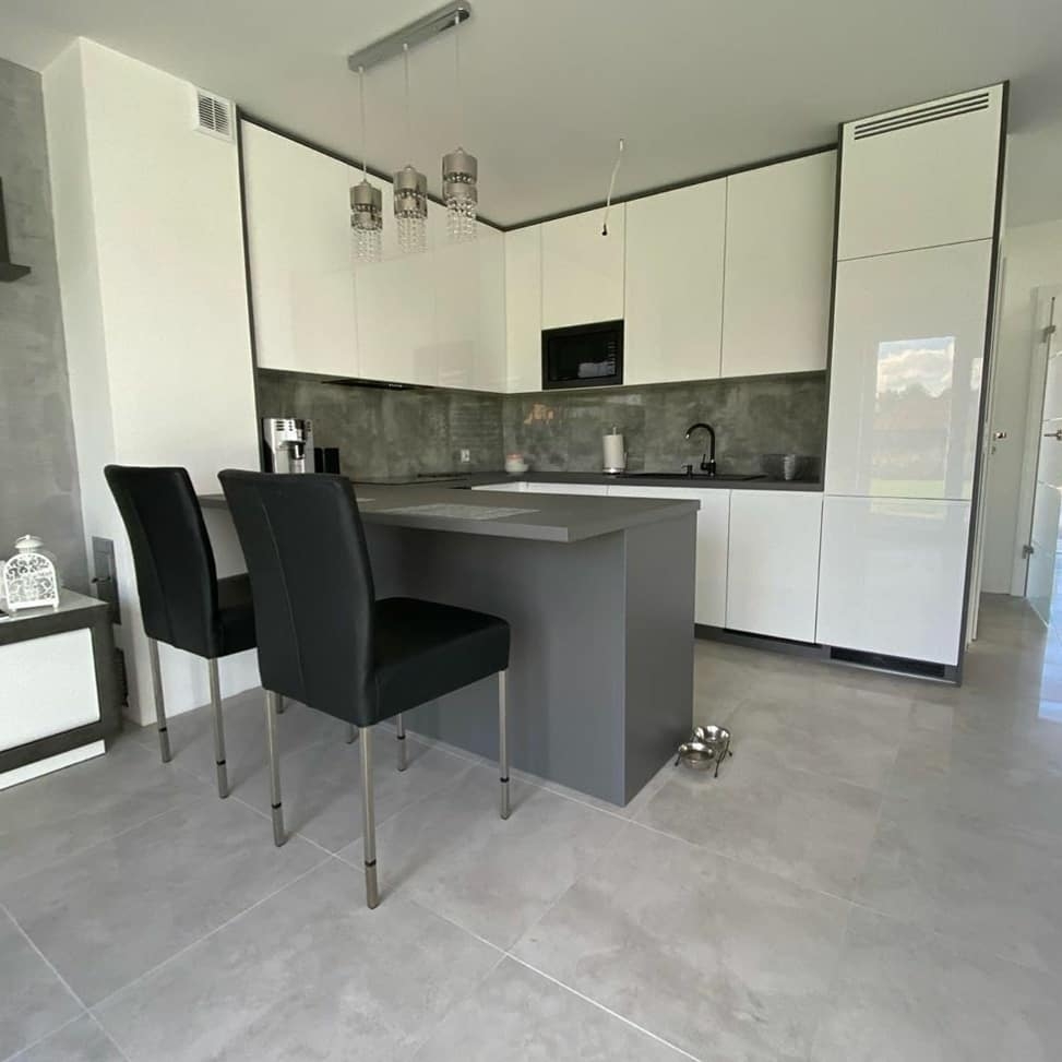 Белый кухонный гарнитур-Кухня МДФ в эмали «Модель 627»-фото1
