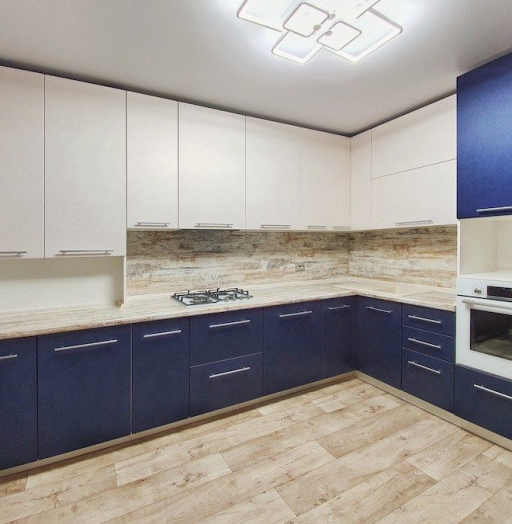 Белый кухонный гарнитур-Кухня МДФ в ПВХ «Модель 555»-фото9