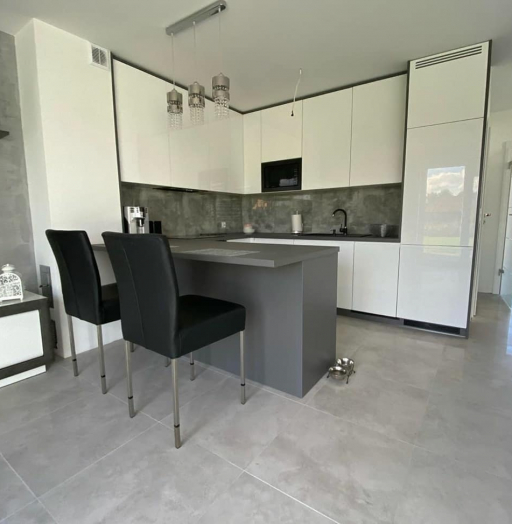 Белый кухонный гарнитур-Кухня МДФ в эмали «Модель 627»-фото7
